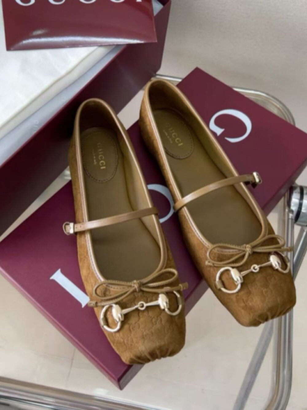 Gucci GG Monogram Mary Janes